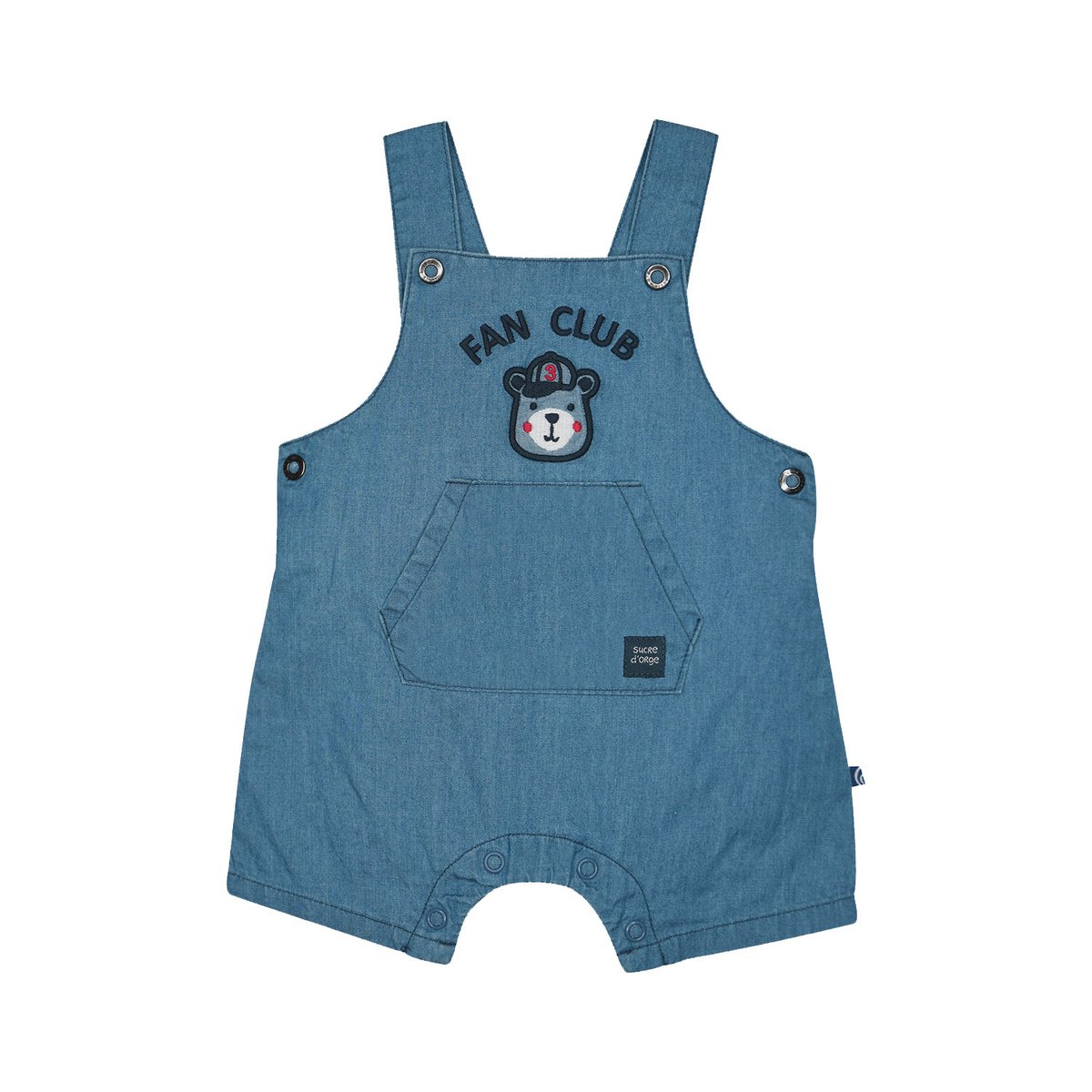 Tshirt salopette nagui jean court naissance bleu, SUCRE D'ORGE