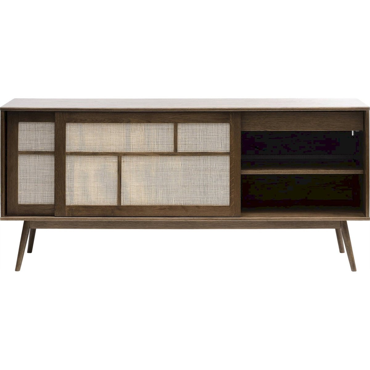 Buffet en bois et cannage collection VISIMMY bois clair et noir, RECOLLECTION