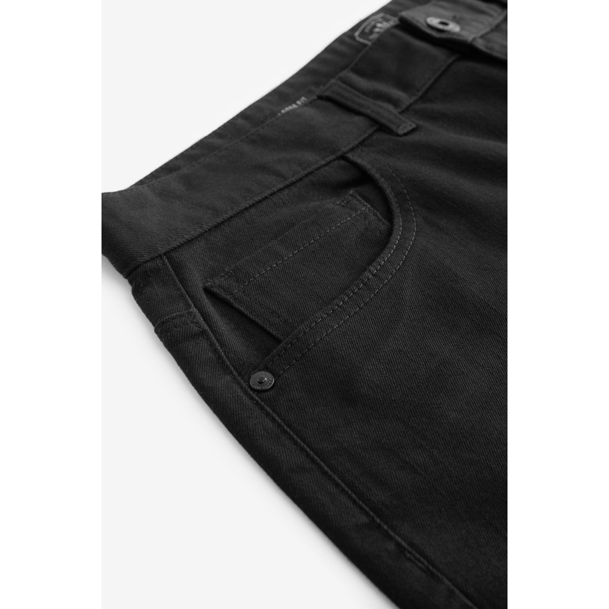 Jean décontracté stretch classique noir uni, NEXT