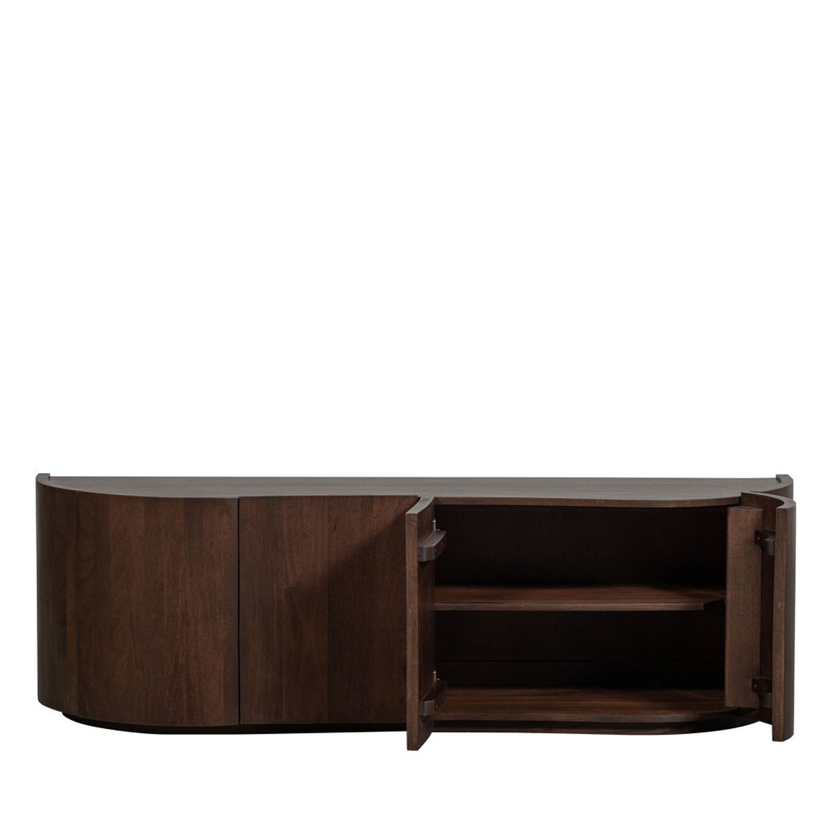 Buffet 4 portes en bois de manguier SENSE bois foncé, WOOOD