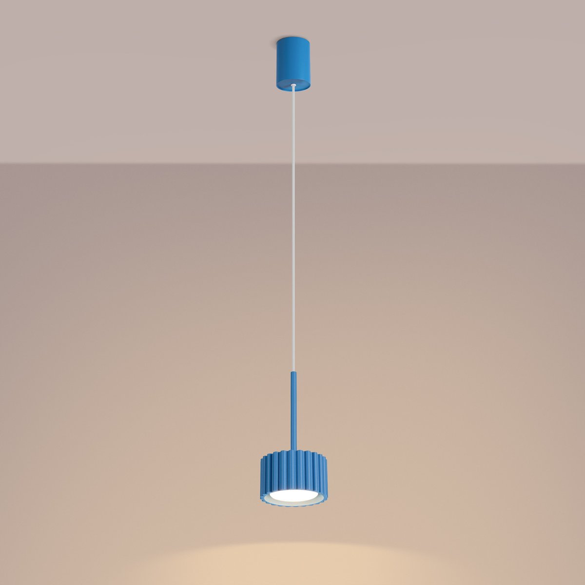 Suspension Aluminium Bleu Gx53 1 AURA bleu, EDEN