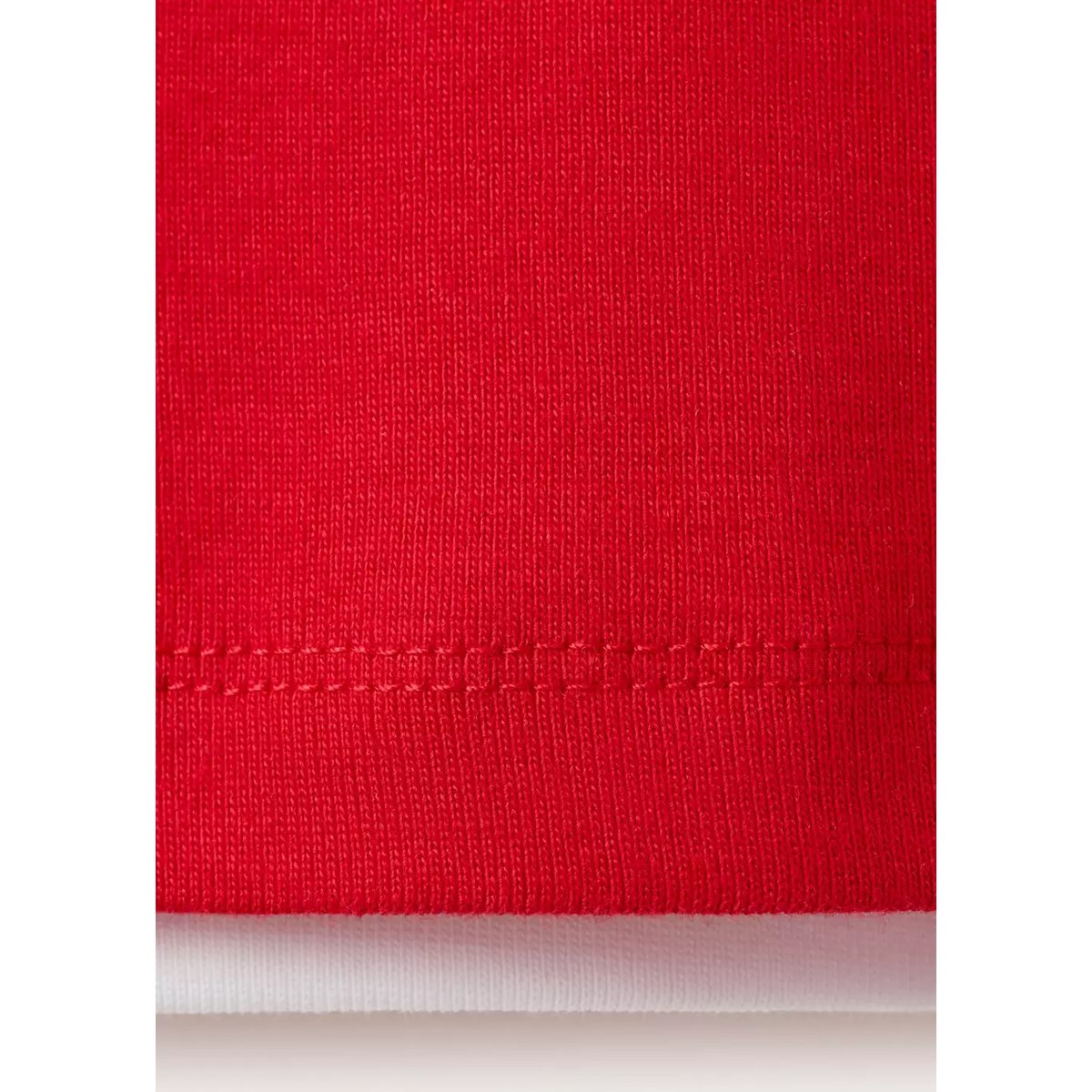 T-shirt combiné bicolore rouge, MANGO