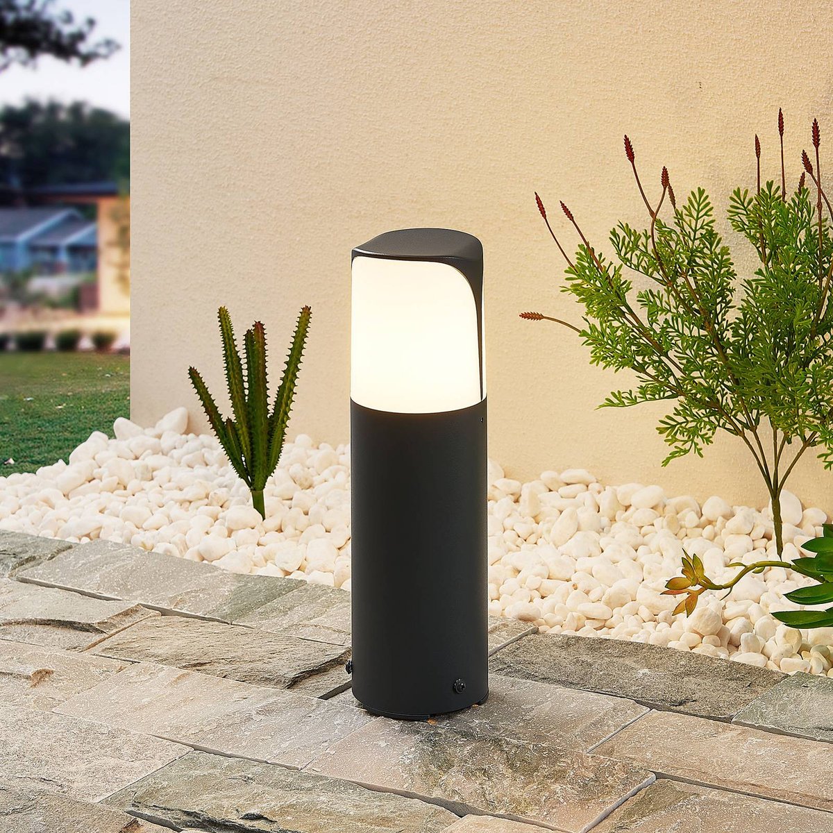 Luminaire extérieur en aluminium moderne anthracite, blanc, LUCANDE