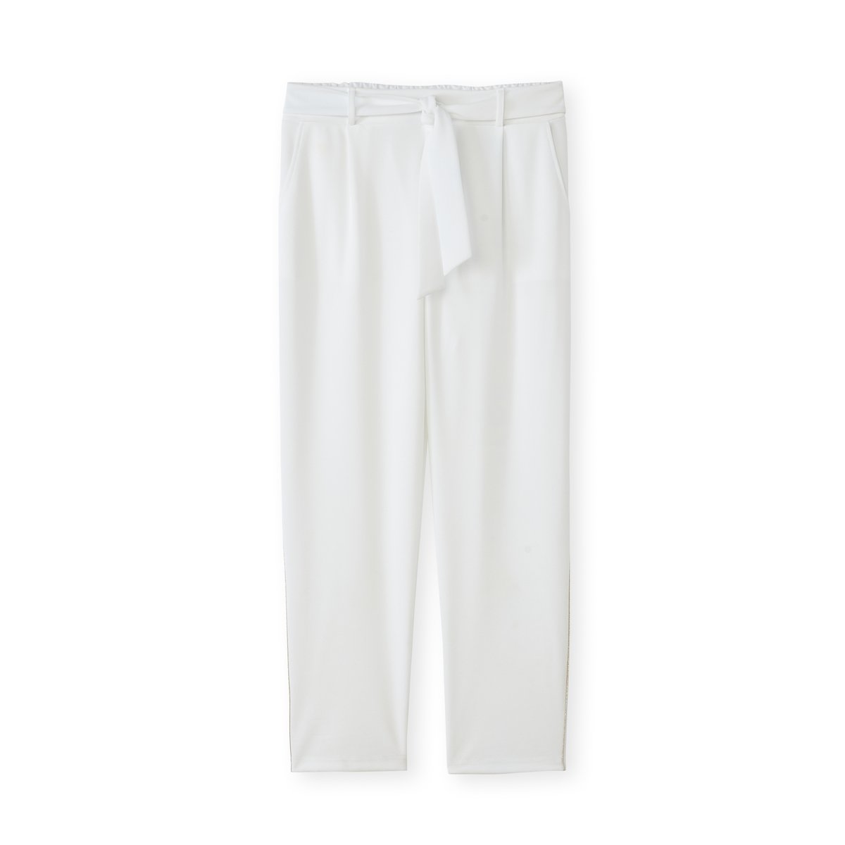 Pantalon raccourci élastiqué dos blanc, DAXON