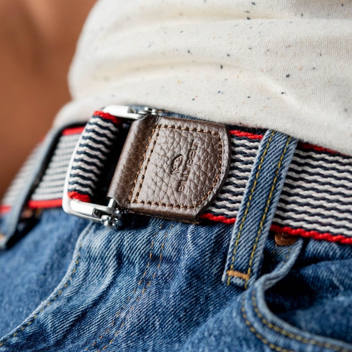 Ceinture SANGLE bleu, blanc, rouge, BILLYBELT
