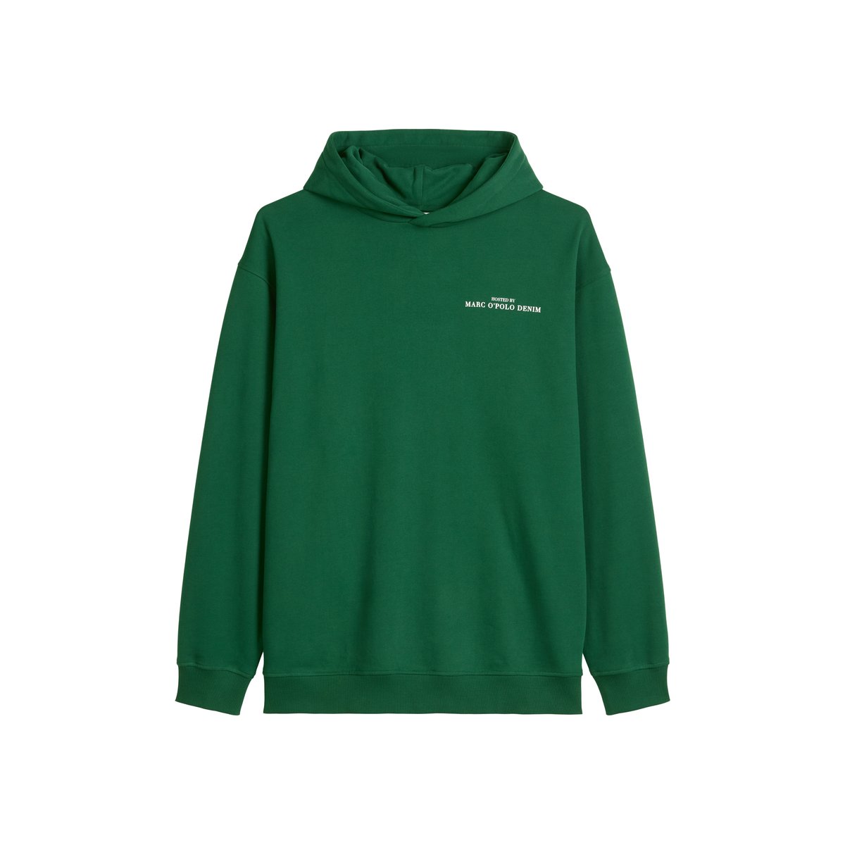 Hoodie relaxed avec un imprimé décontracté dans le dos vert foncé, MARC O’POLO DENIM
