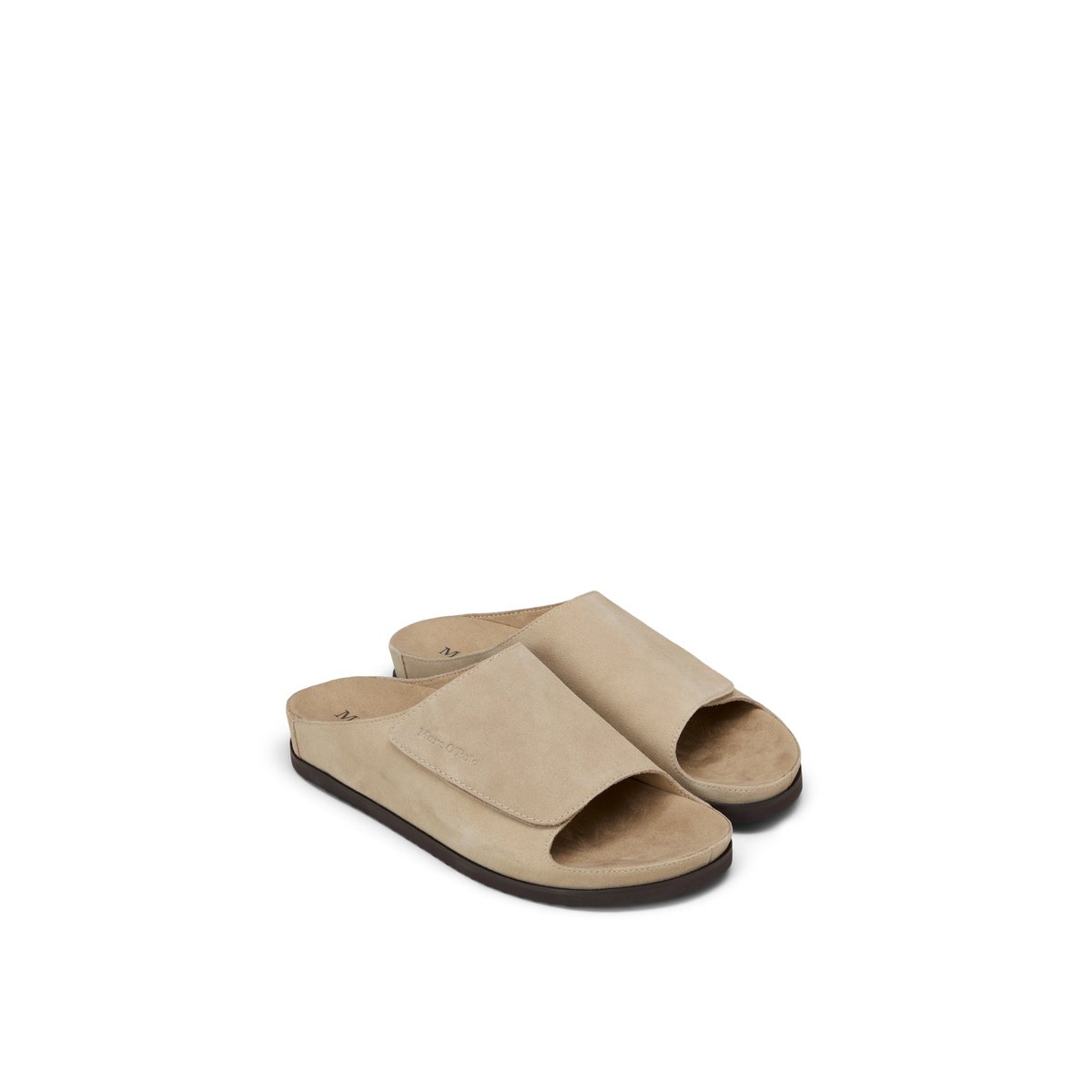 Mule modèle Federico avec une large fermeture velcro hellbraun, MARC O'POLO