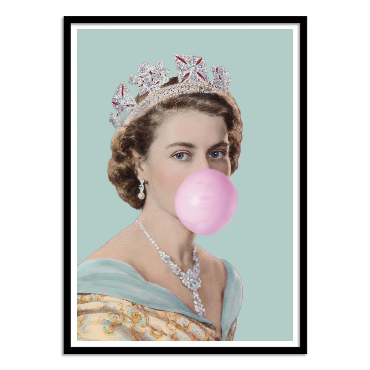 Affiche d'art - Queen Elizabeth 2 - Grace Digital Art Co couleur unique, WALL EDITIONS