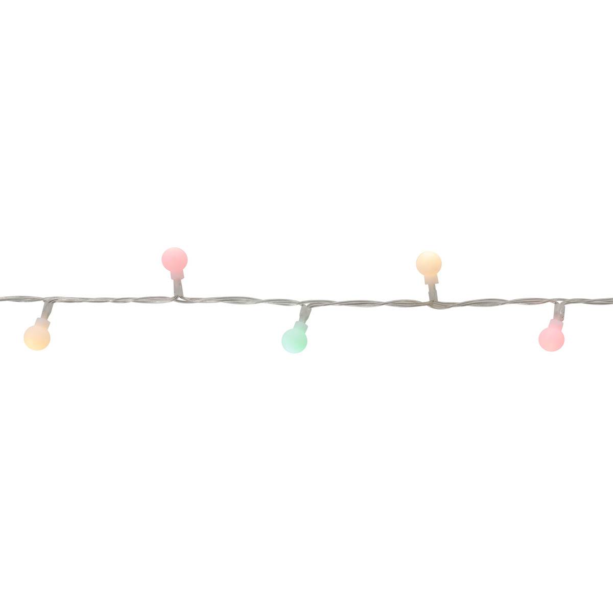 Guirlande lumineuse boules d'extérieur 12,5 m 167 LED blanc froid 13 fonctions sur secteur multicolore, FEERIC LIGHTS & CHRISTMAS