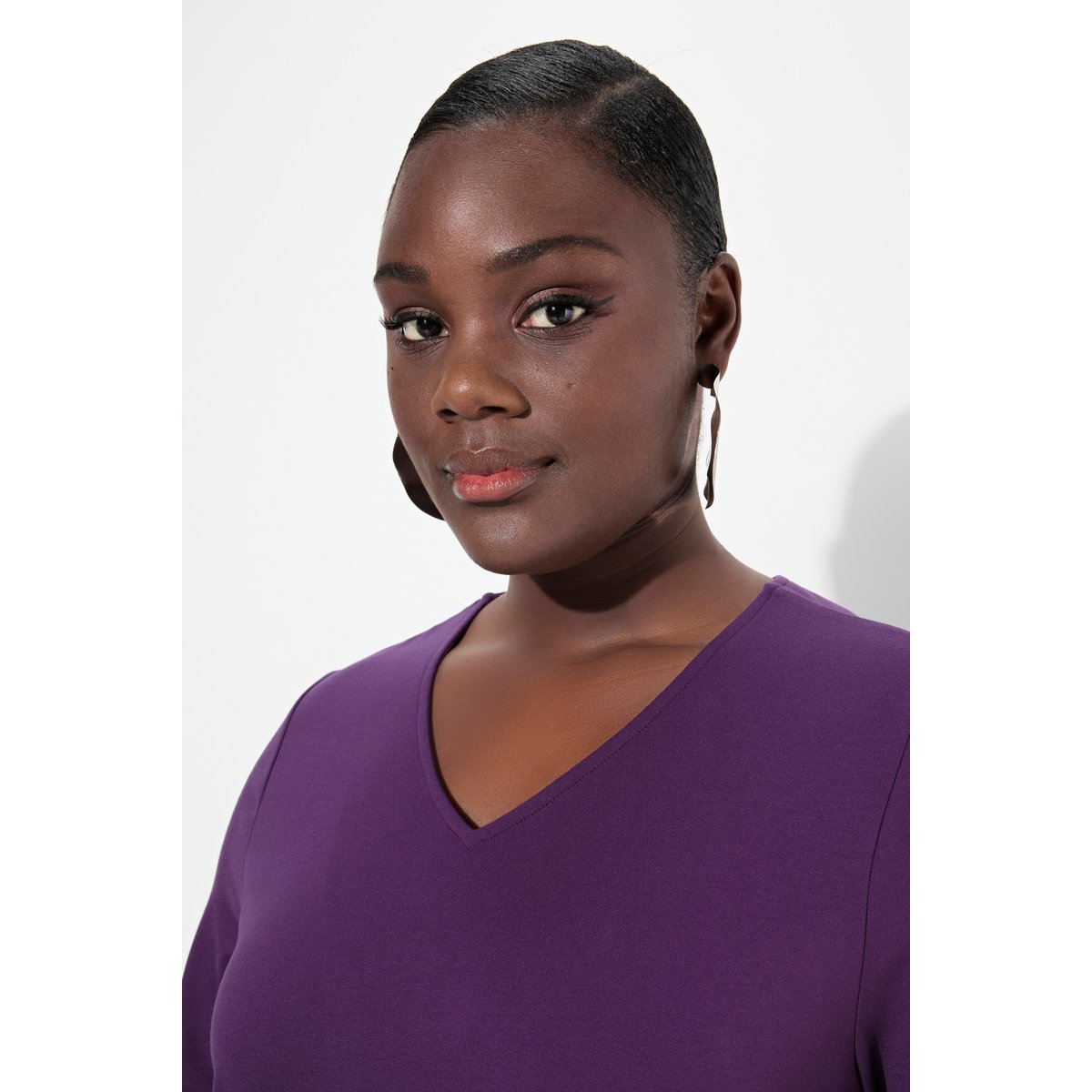 Robe en point de Rome violet foncé, ULLA POPKEN