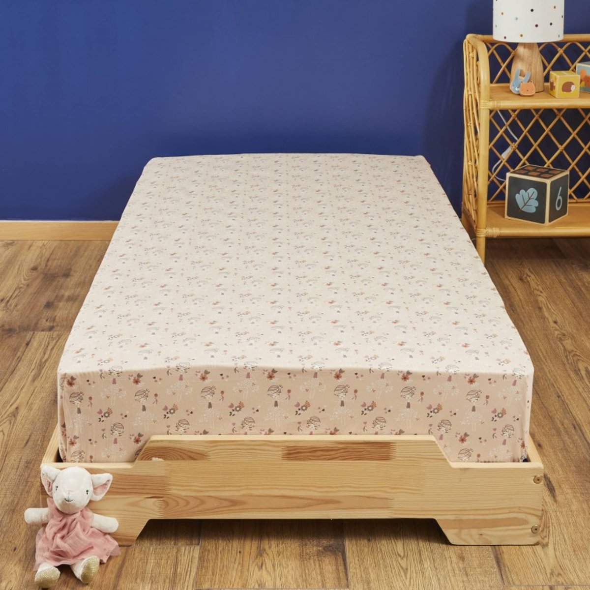 Drap housse Pauline rose, LES MATELAS DE MORPHEE