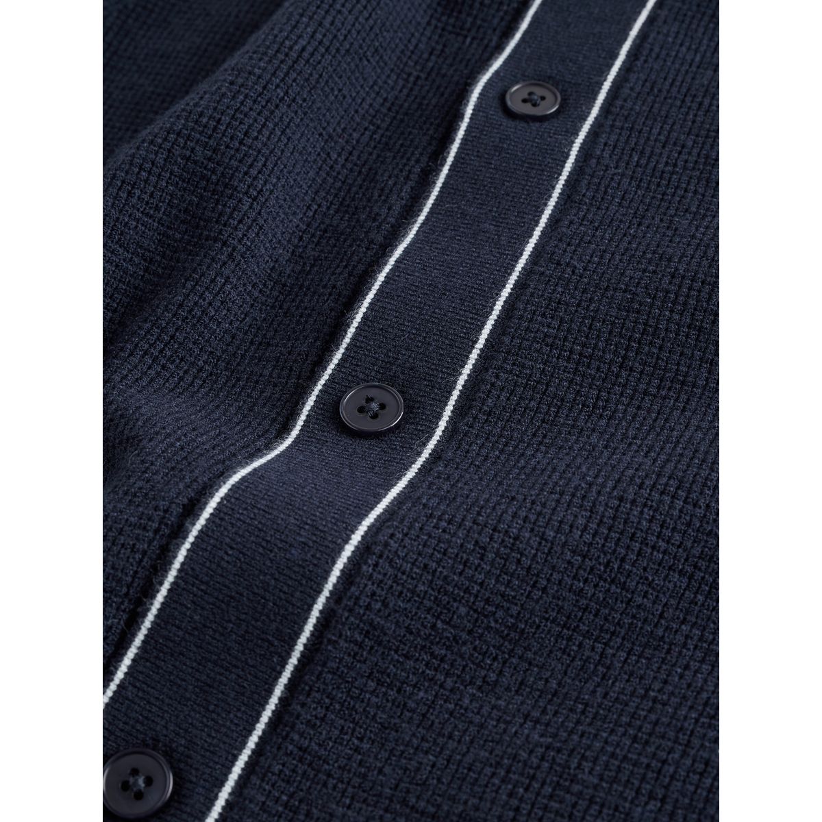 Ensemble polo en maille texturée et short bleu marine, NEXT