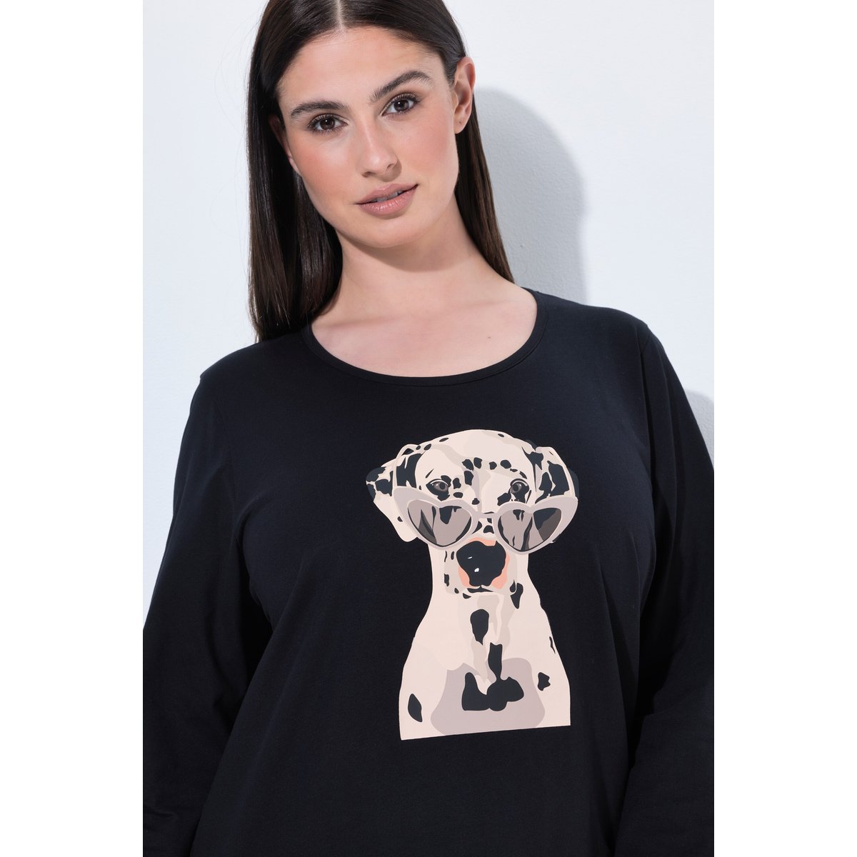 Chemise de nuit / grand T-shirt noir, ULLA POPKEN