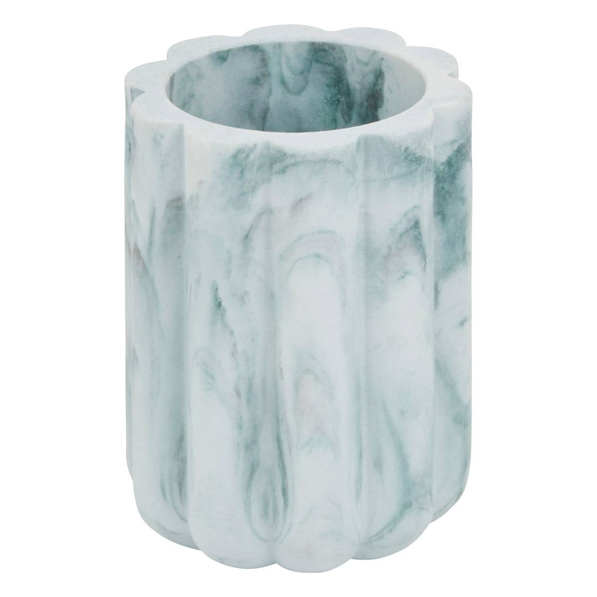 Porte brosse à dents effet marbre MARBY blanc, 5FIVE SIMPLY SMART