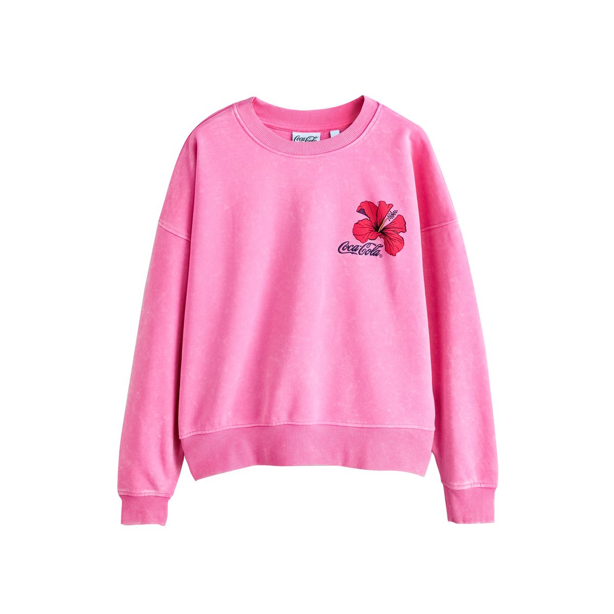 Sweat d’été effet délavé coca-cola rose, NEXT