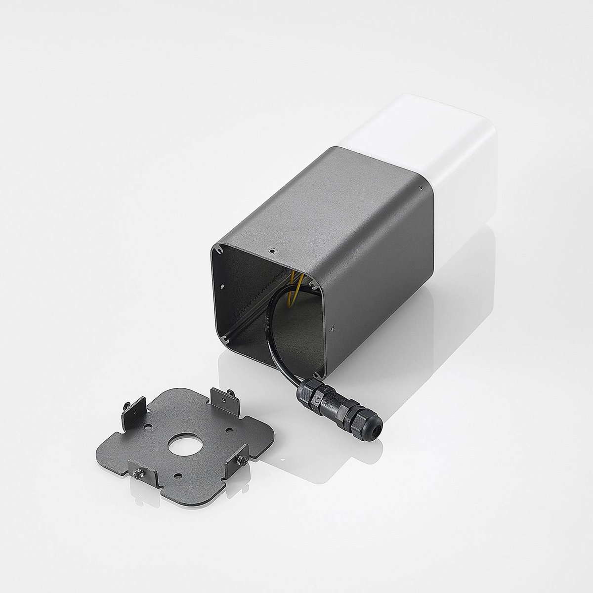 Luminaire extérieur en aluminium moderne anthracite, blanc, LUCANDE