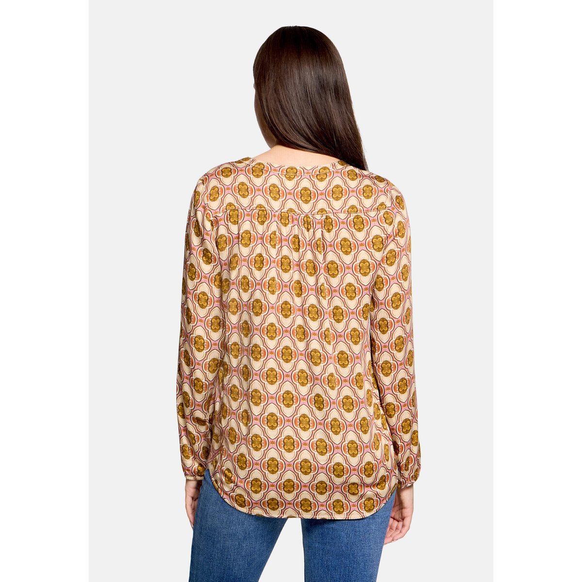Blouse casual à boutons brown/rosé, CARTOON