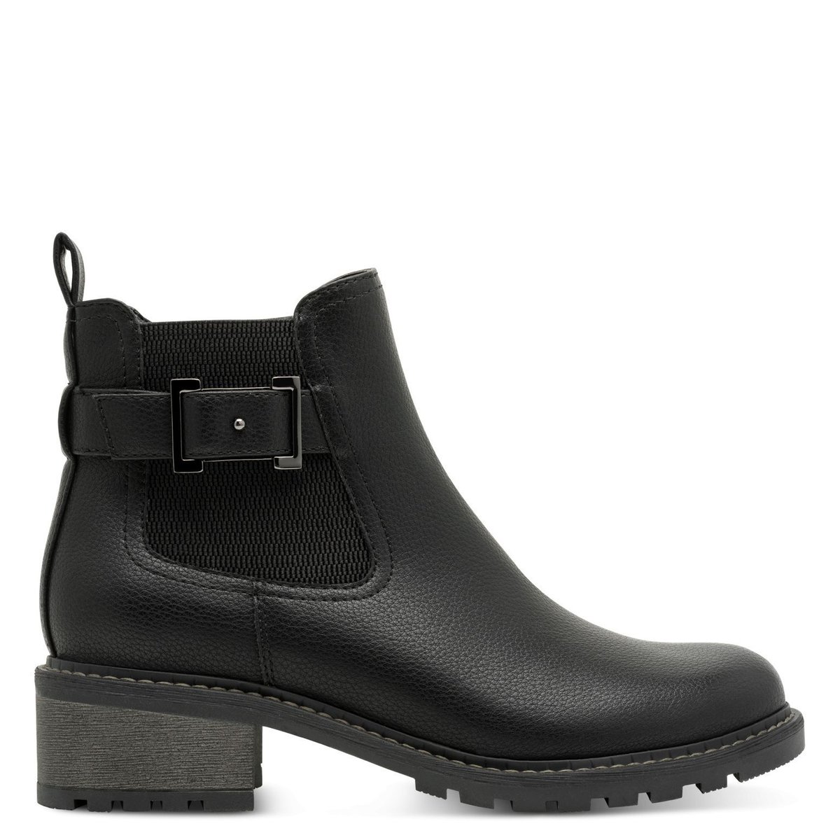 Bottine Chelsea zippée noir, JANA