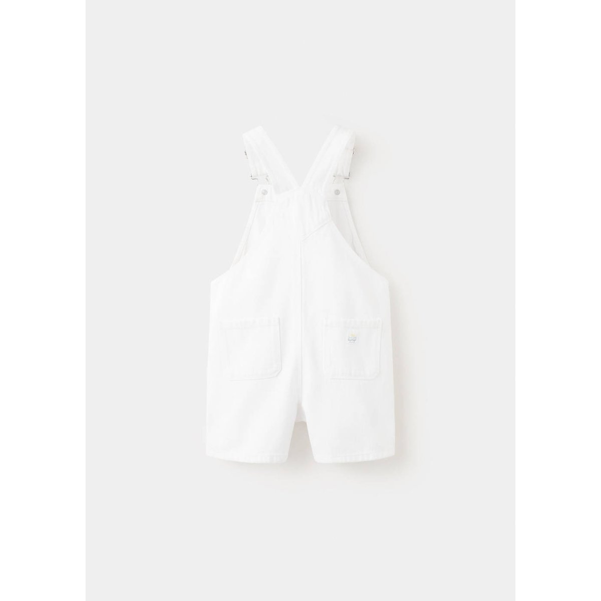 Salopette en jean avec poches blanc, MANGO BABY