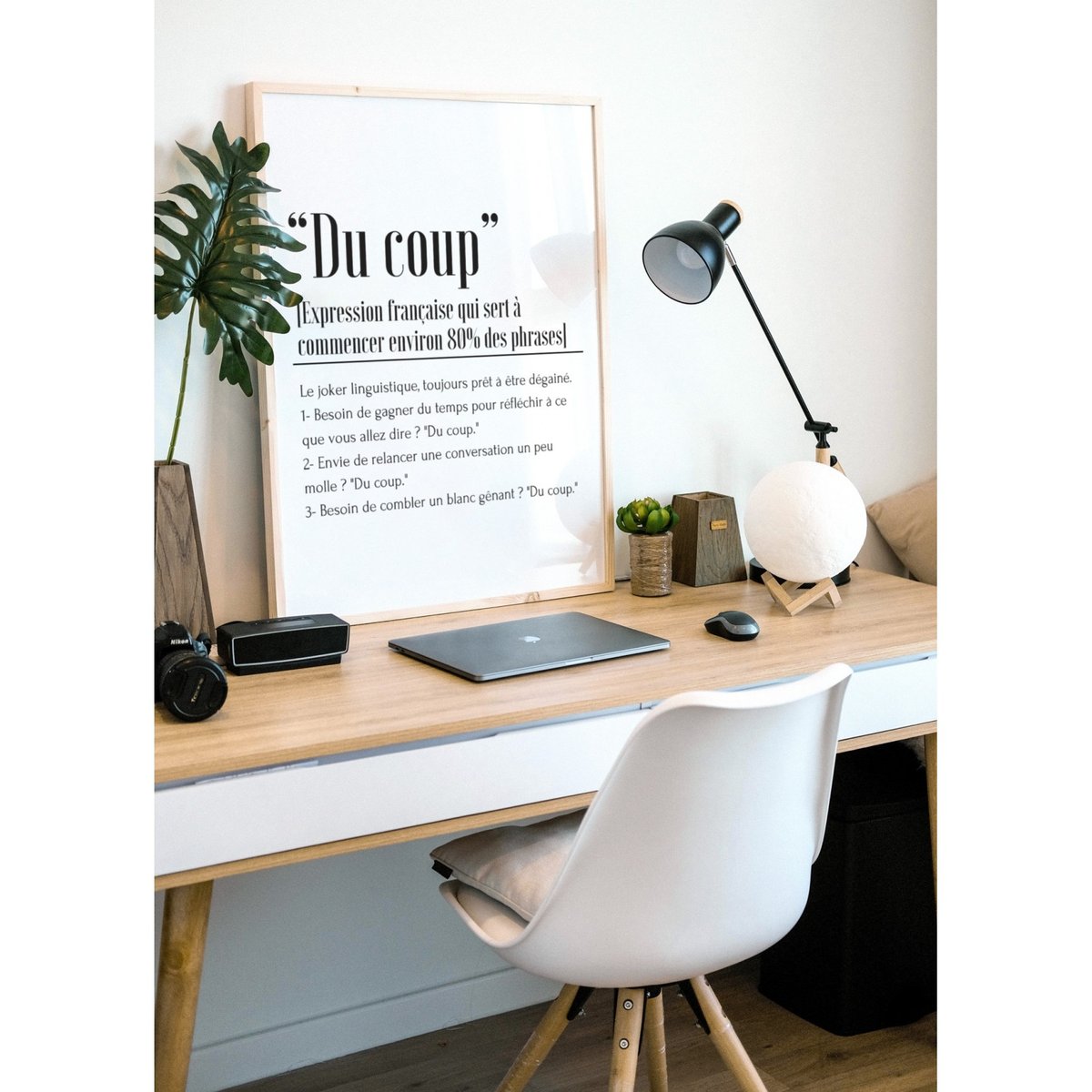 Affiche Définition 'Du coup' blanc, L'AFFICHERIE