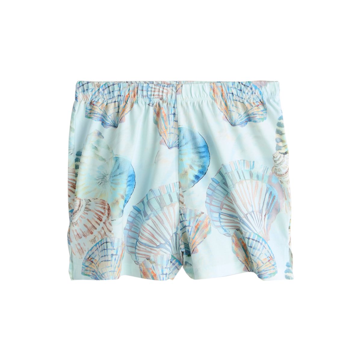Ensemble pyjama short et débardeur côtelé coquillages bleus, NEXT