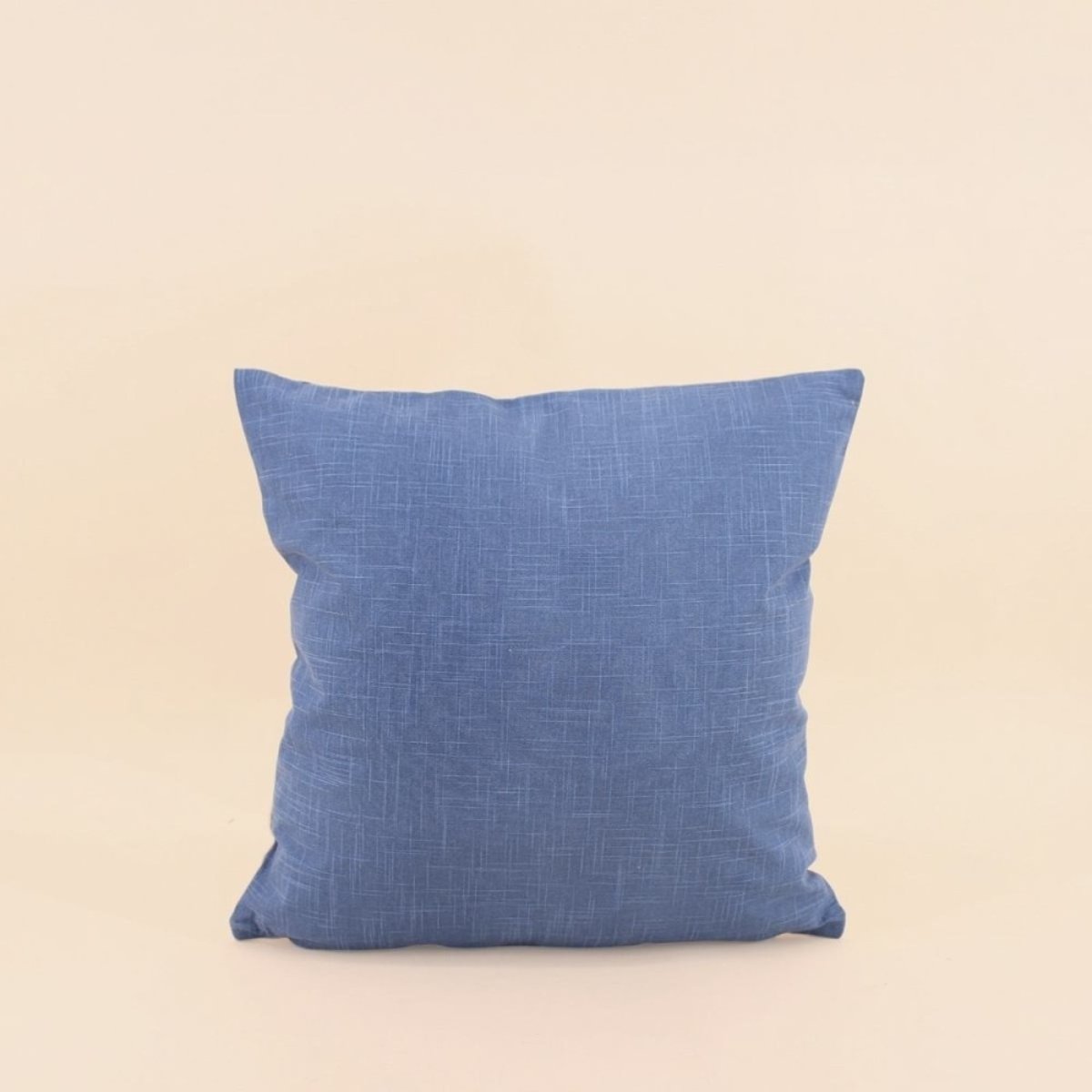 Coussin en coton flammé imprimé coquillages 40x40cm bleu, ORNAMI