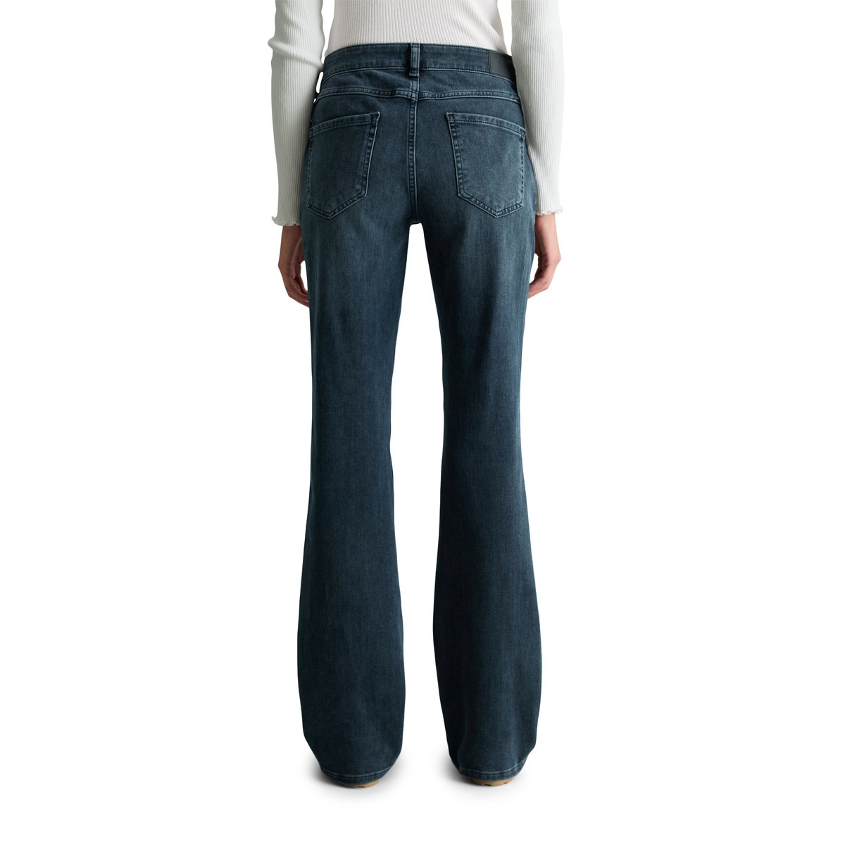 Jean modèle Nella, coupe bootcut en mélange de coton bio ultra-extensible bleu, MARC O’POLO DENIM