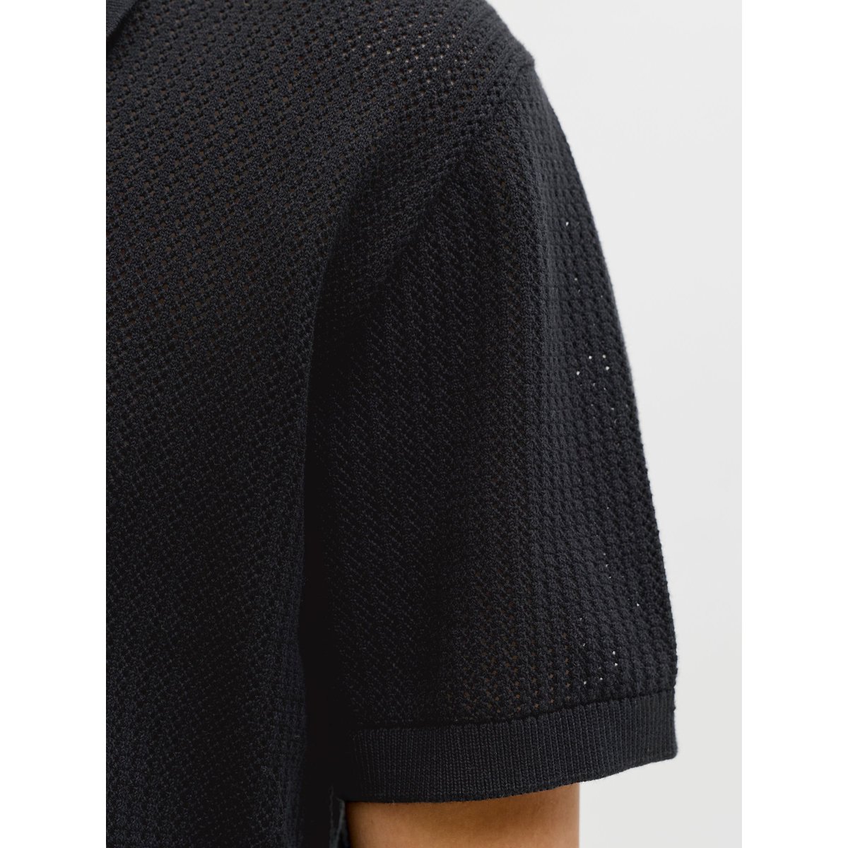 Polo Tricoté noire - black, JACK & JONES