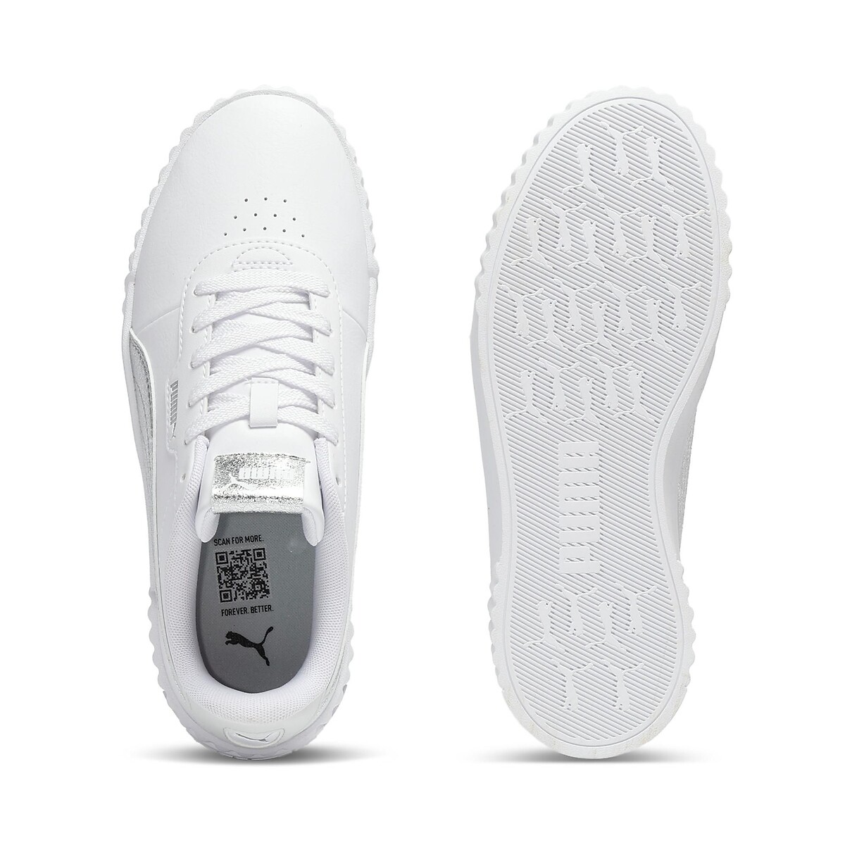 Sneakers Carina 3.0 Metallic Whisper bianco/argento, PUMA