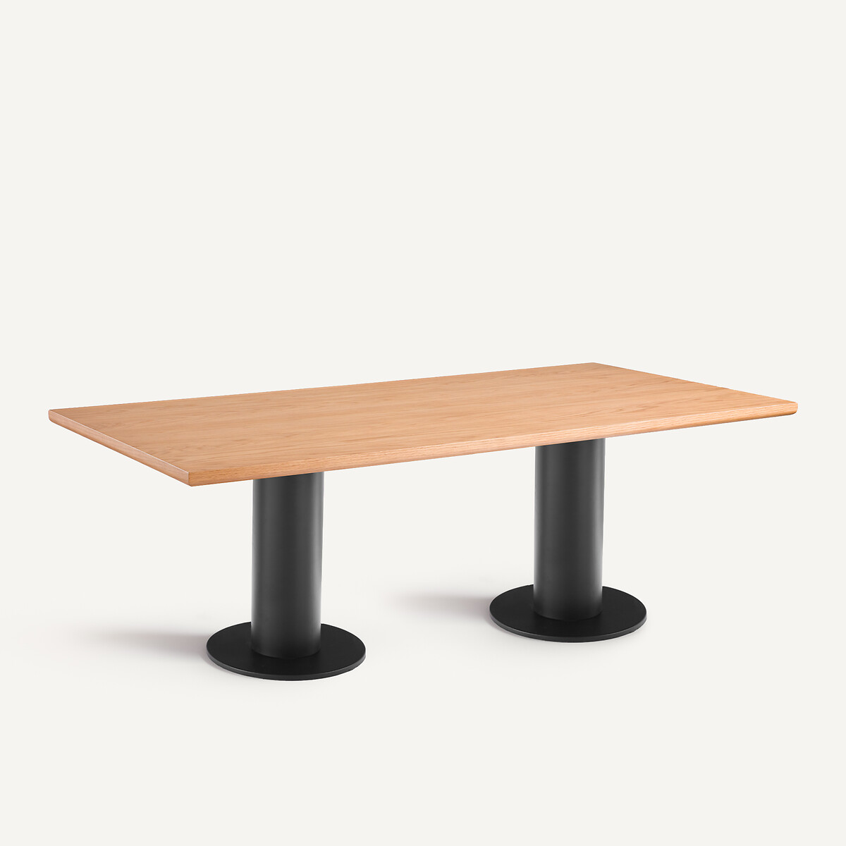 Tablero rectangular de chapa de roble, longitud 200 cm, RECTO roble natural, AM.PM