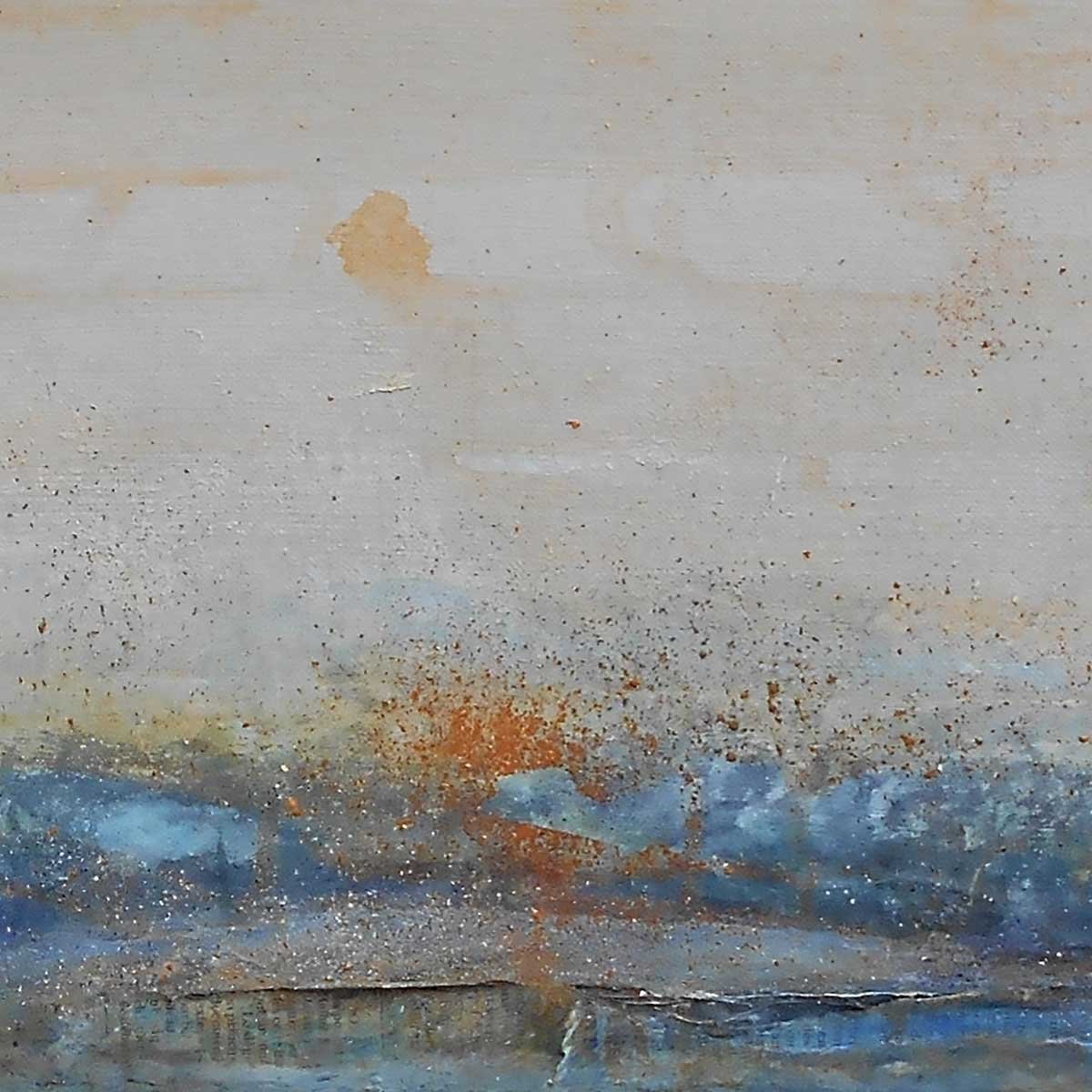Tableau moderne rivage d'or tableau alu dibond, HEXOA