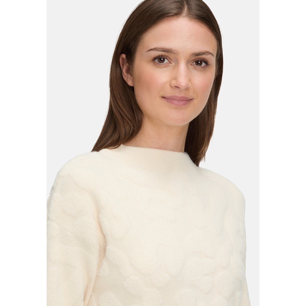 Pull-over en maille à motif jacquard white sand, BETTY & CO