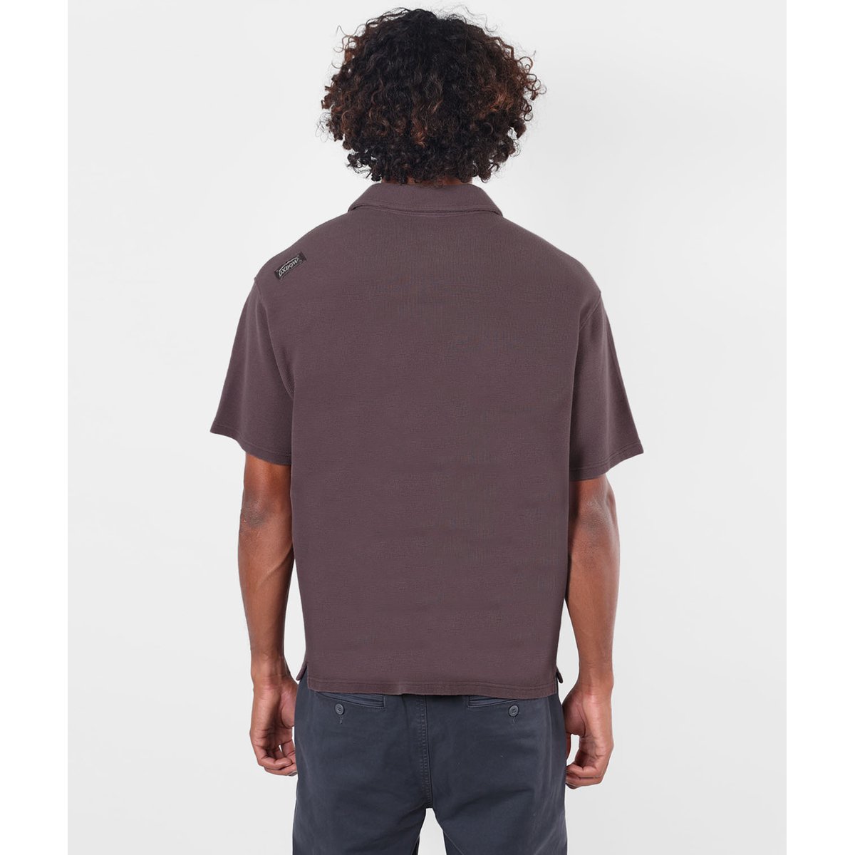 Polo manches courtes WAFFLE raisin, OXBOW