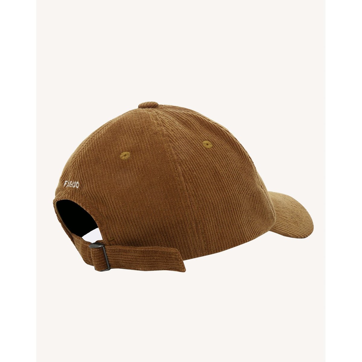Casquette en velours côtelé camel, FAGUO