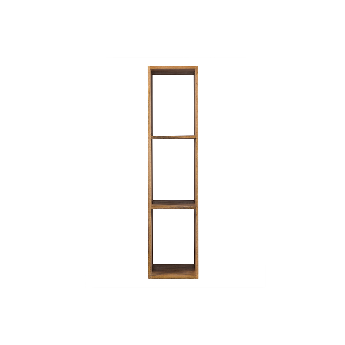 Étagère murale industrielle en bois manguier massif L28 cm YPSTER bois clair / noir, MILIBOO