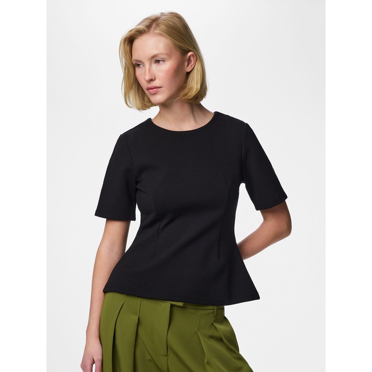 T-Shirt noir - black, PIECES