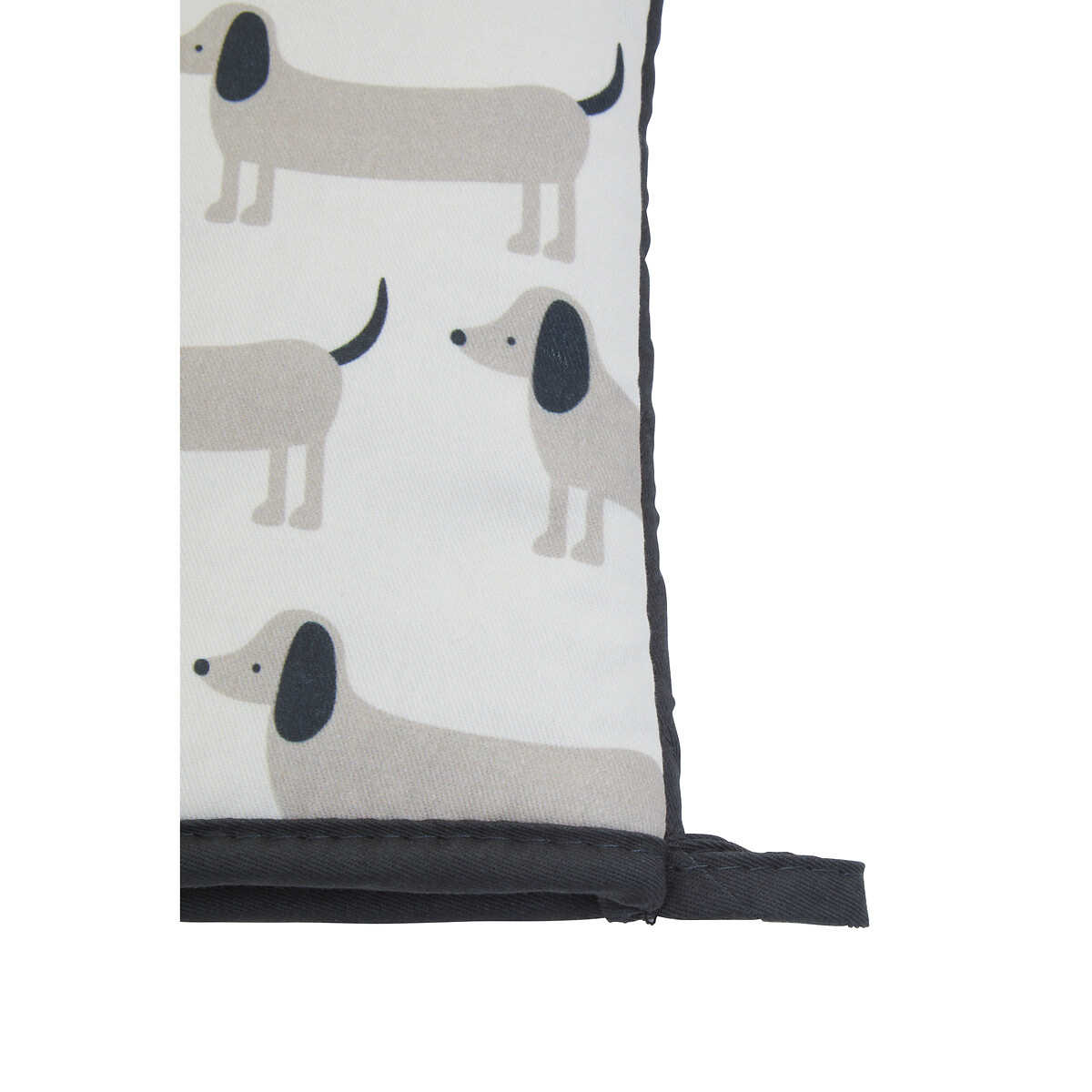 Cotton Single Oven Glove Sausage Dog Print white, SO'HOME