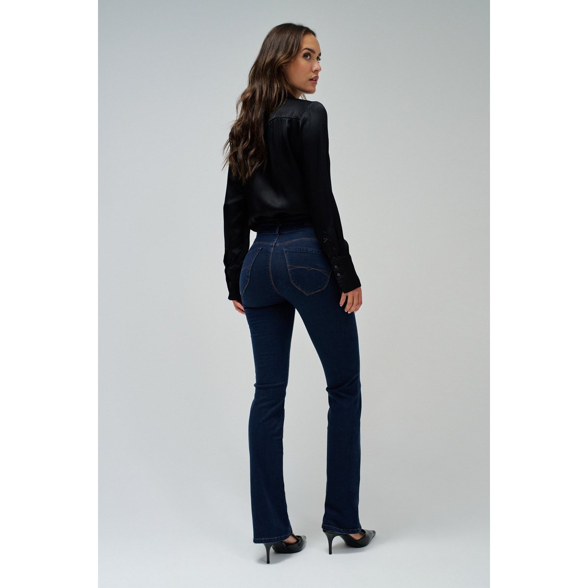 JEAN SECRET PUSH IN BOOTCUT TOUCHER DOUX bleu, SALSA JEANS