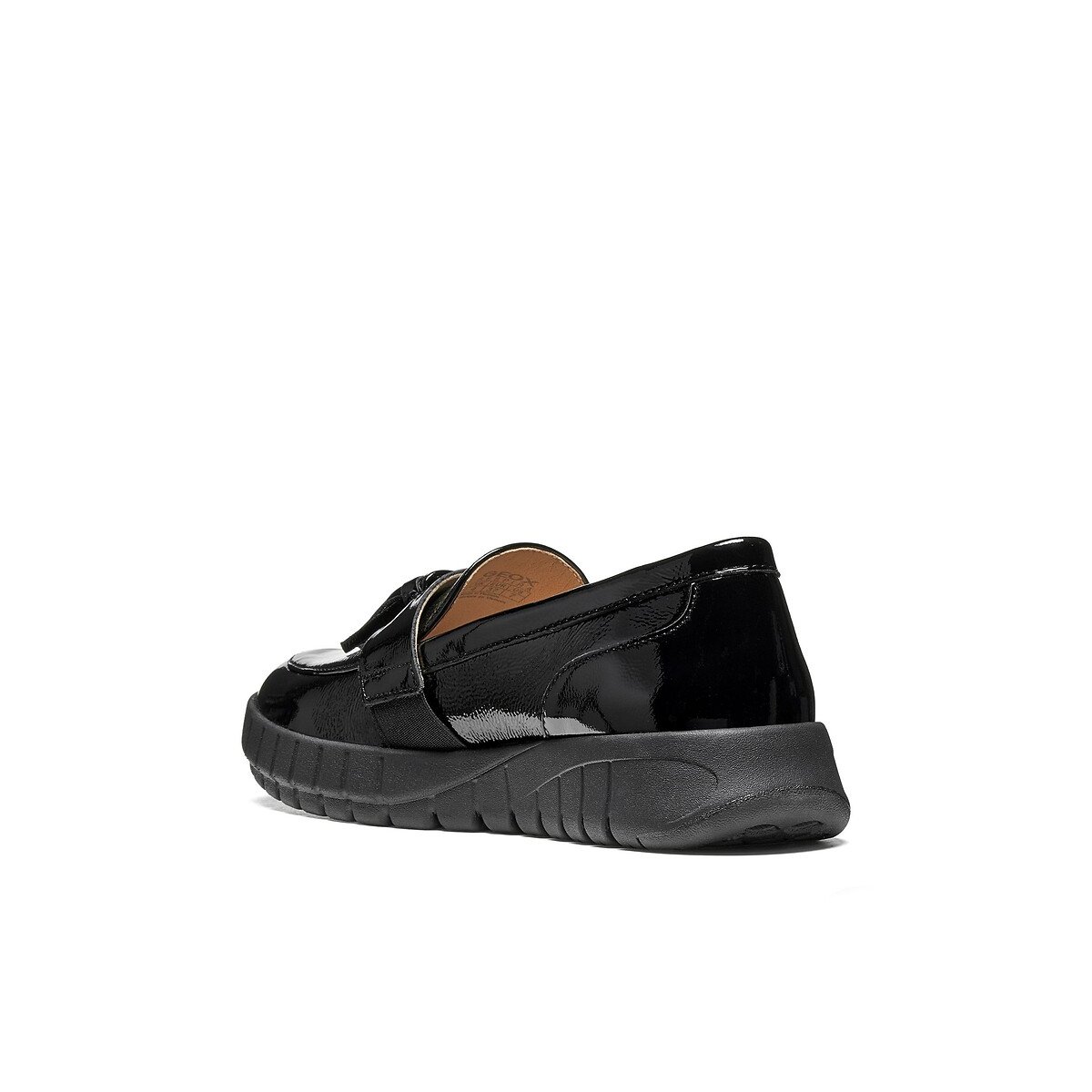 Mocassins compensés vernis, FLEXTRIDE noir, GEOX