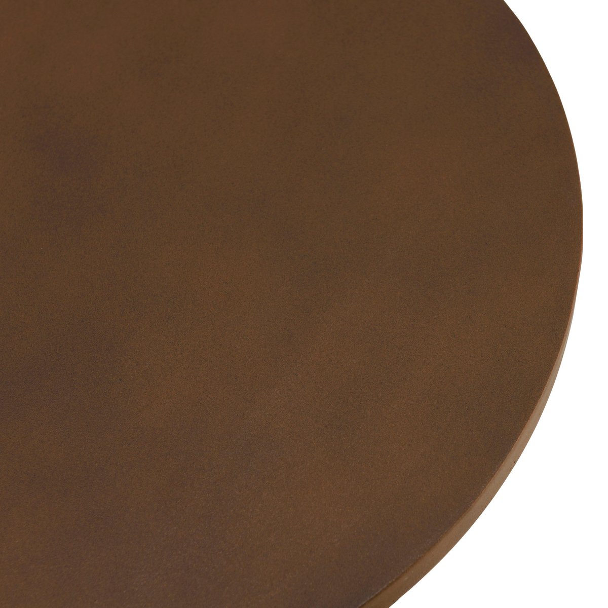 Table d'appoint ronde en béton marron D40cm CALVI marron, PIER IMPORT