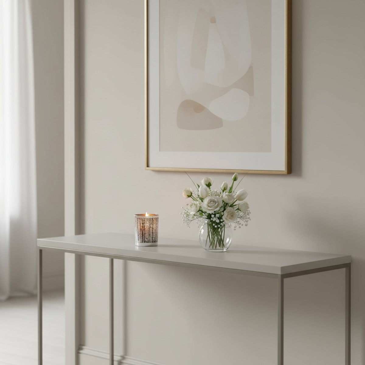 Porte-bougie décoratif en verre H13 blanc, SIA DECO