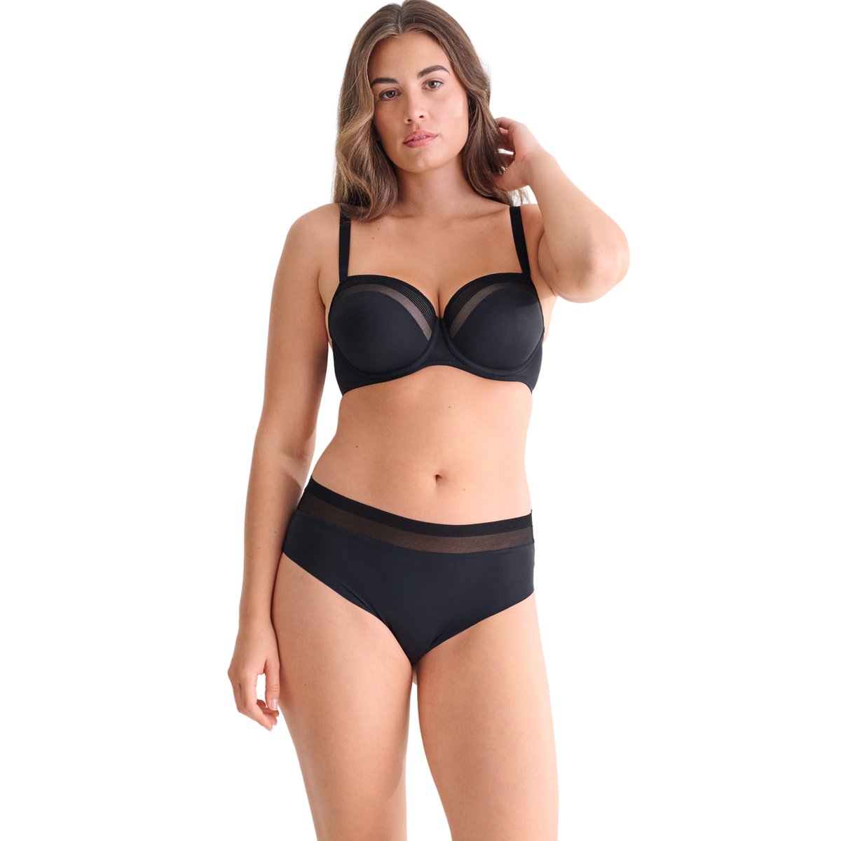 Soutien-gorge préformé SIA F et G noir, LISCA