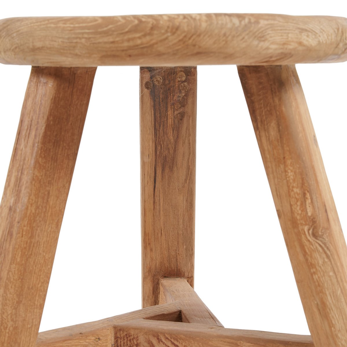 Tabouret en teck NOGUCHI beige, BAZAR BIZAR
