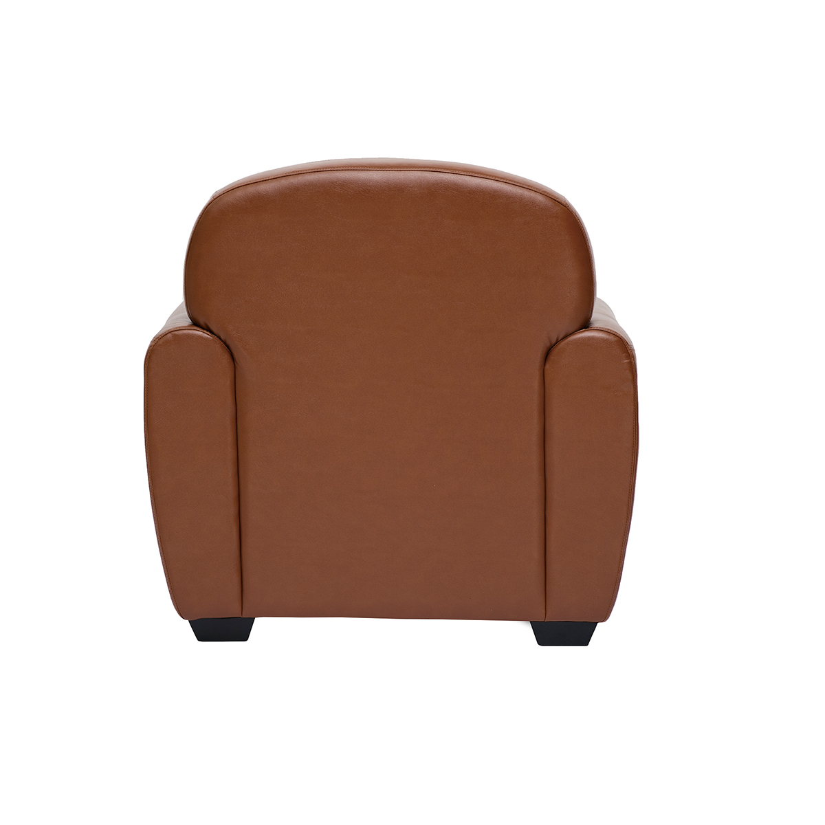 Fauteuil vintage cuir marron CLUB marron, MILIBOO