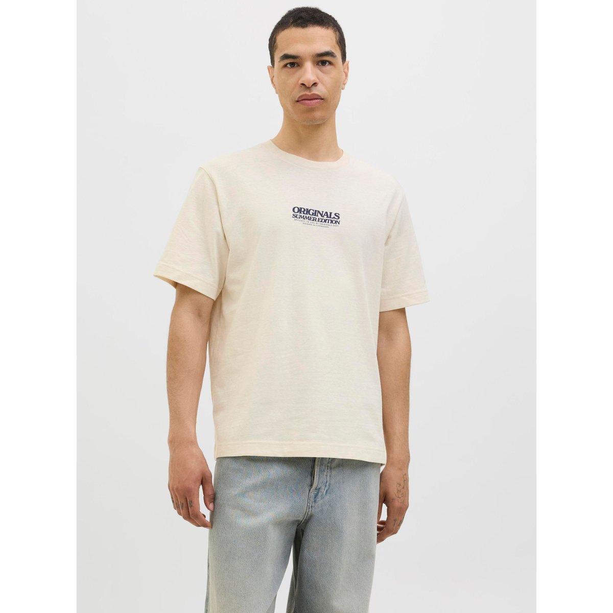 T-Shirt antique white, JACK & JONES