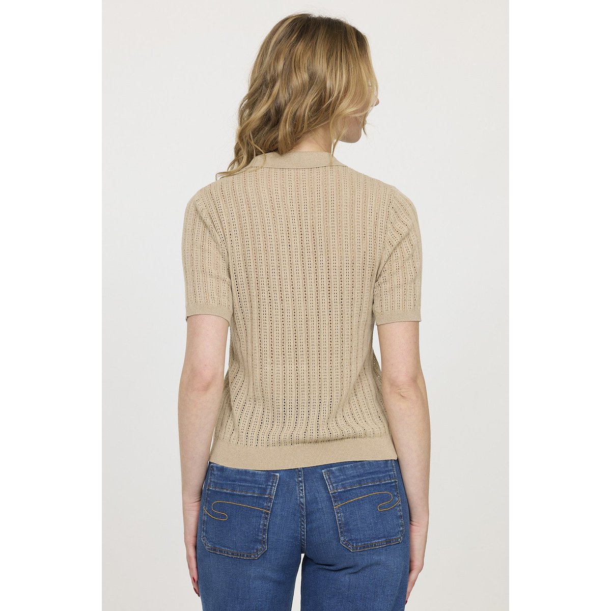 Polo manches courtes coton slim BAMI beige, LEE COOPER