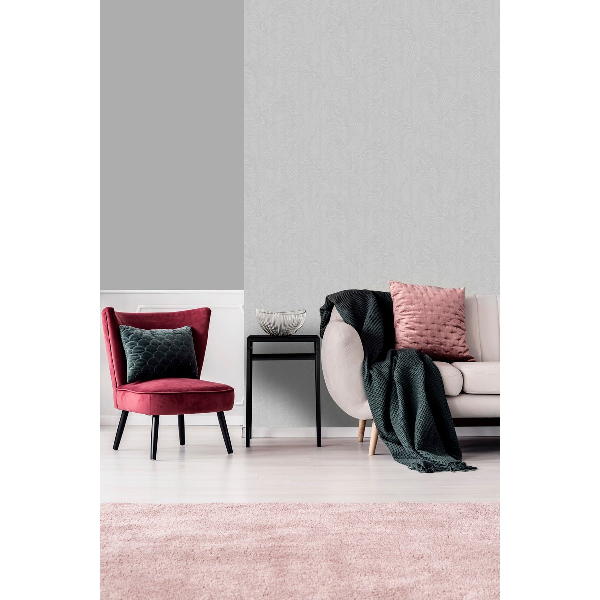 Papier peint Blad all over gris, SUPERFRESCO EASY