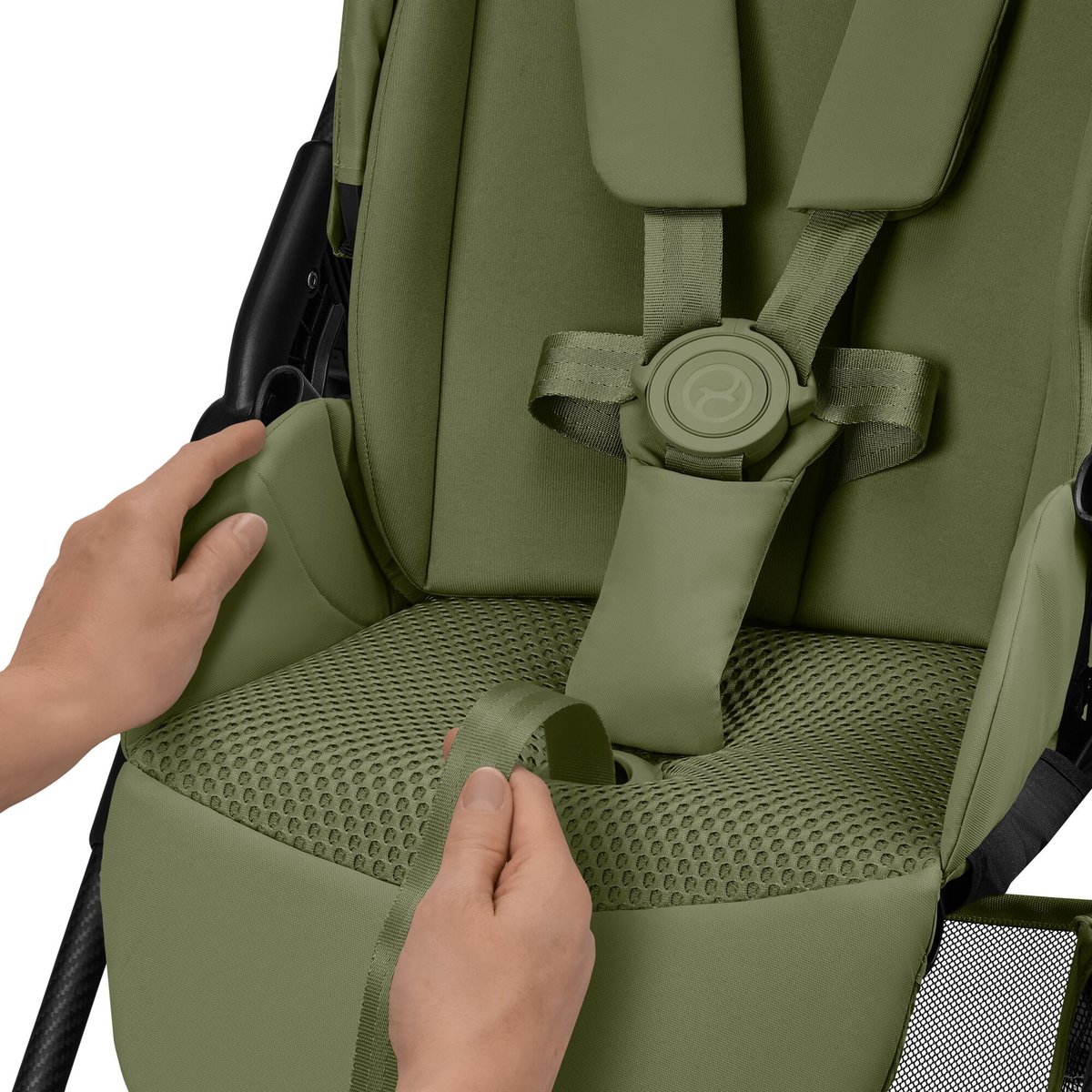 Pack poussette duo Melio Carbon 6 + siège auto Aton B2 i-Size vert moss green, CYBEX