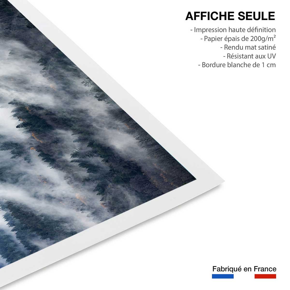Poster vallée dans le brouillard affiche seule, HEXOA