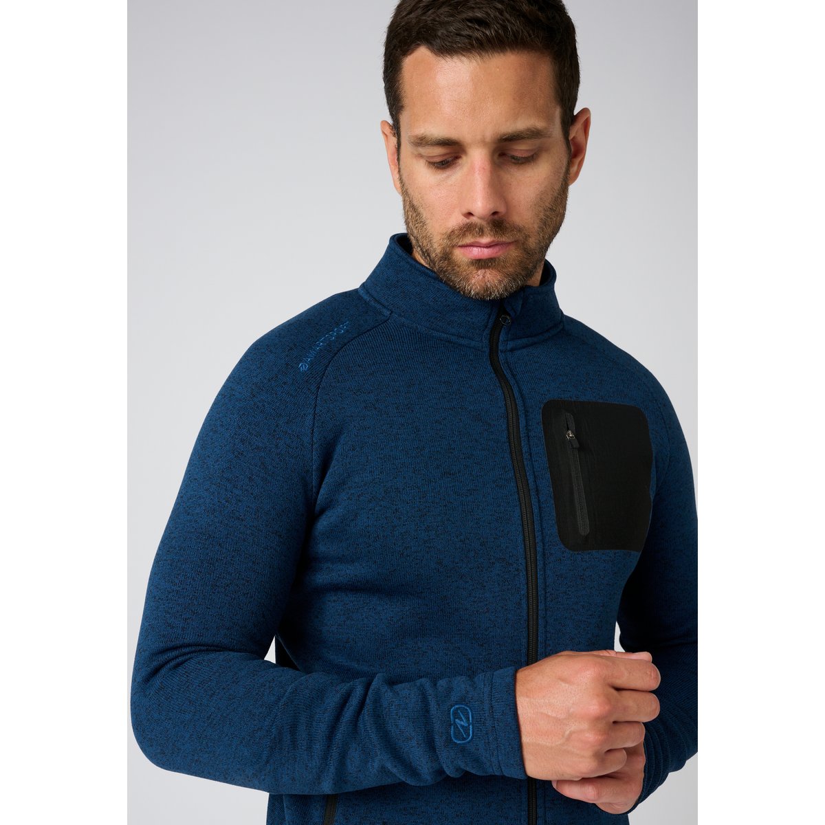 Veste Thermolactyl en maille polaire, bleu chine, DAMART SPORT